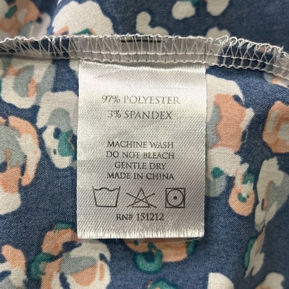 Michelle McDowell Floral Ruffle Neck Long Sleeve Top Size Medium - Picture 11 of 13